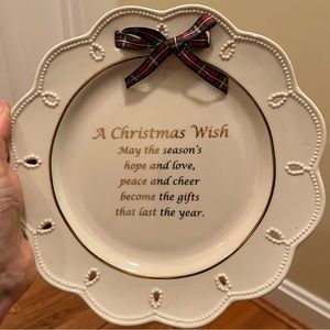 Lenox Home For the Holidays, “A Christmas Wish Plate”